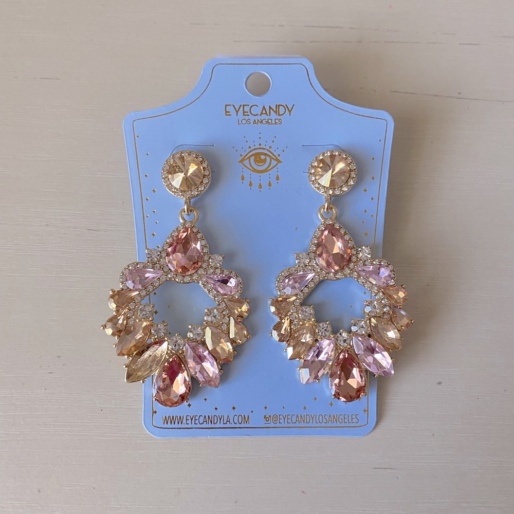 NWT Eye Candy Los angeles statement cubic zicronia drop earrings